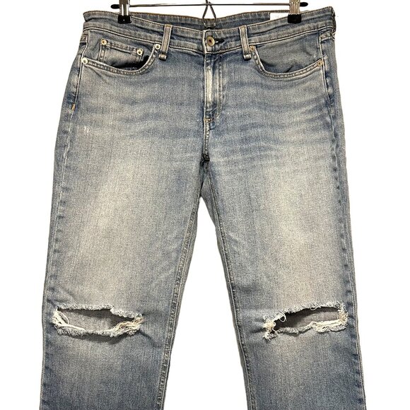 RAG & BONE Women's jeans, size 28, Dre Low-Rise Slim Boyfriend, light blue - Picture 3 of 15